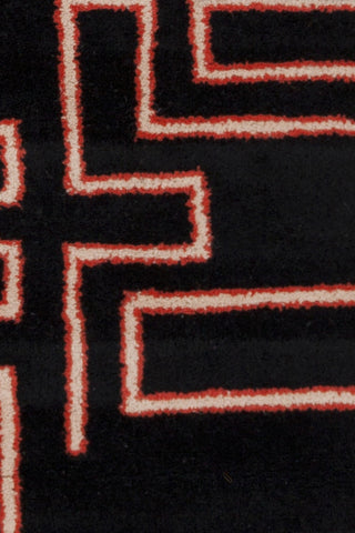 Chandra Stella STE-52214 Black/Orange/Cream Area Rug Close Up