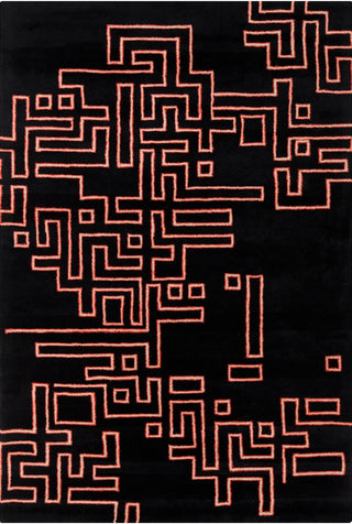 Chandra Stella STE-52214 Black/Orange/Cream Area Rug main image