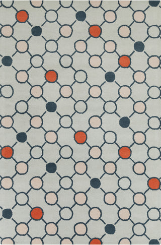 Chandra Stella STE-52252 Grey/White/Orange Area Rug main image