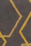Chandra Stella STE-52258 Charcoal/Yellow Area Rug Close Up
