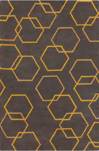 Chandra Stella STE-52258 Charcoal/Yellow Area Rug main image