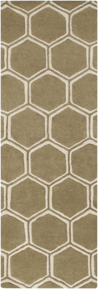 Surya Stamped STM-801 Olive Area Rug 2'6'' x 8' Runner