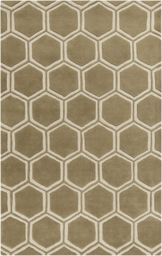 Surya Stamped STM-801 Olive Area Rug 5' x 8'