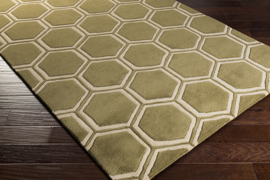 Surya Stamped STM-801 Area Rug 5x8 Corner Feature