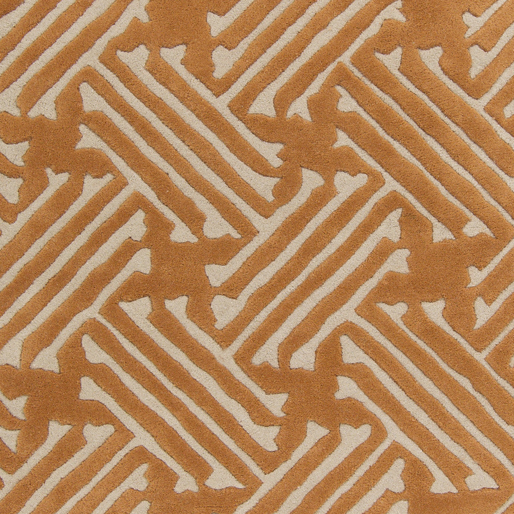 Surya Stamped STM-811 Rust Hand Tufted Area Rug Sample Swatch