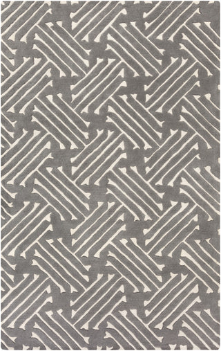 Surya Stamped STM-812 Charcoal Area Rug 5' x 8'