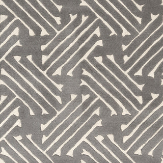 Surya Stamped STM-812 Charcoal Hand Tufted Area Rug Sample Swatch