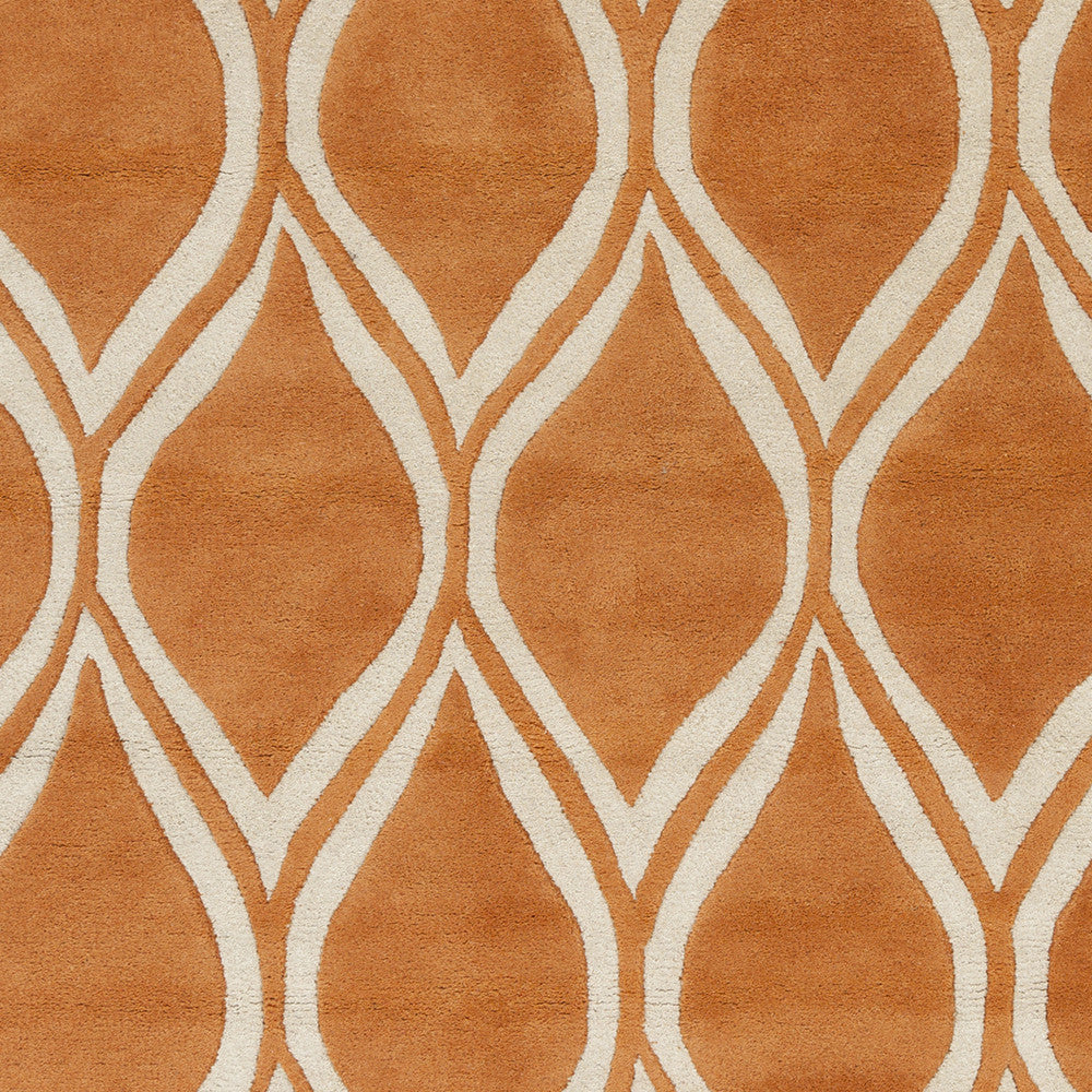 Surya Stamped STM-821 Rust Hand Tufted Area Rug Sample Swatch