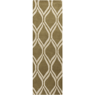 Surya Stamped STM-822 Olive Area Rug 2'6'' x 8' Runner