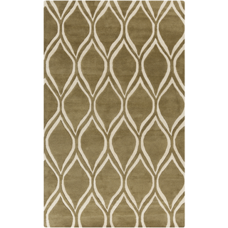 Surya Stamped STM-822 Olive Area Rug 5' x 8'