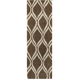 Surya Stamped STM-823 Chocolate Area Rug 2'6'' x 8' Runner