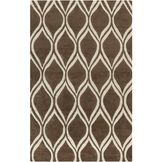 Surya Stamped STM-823 Chocolate Area Rug 5' x 8'