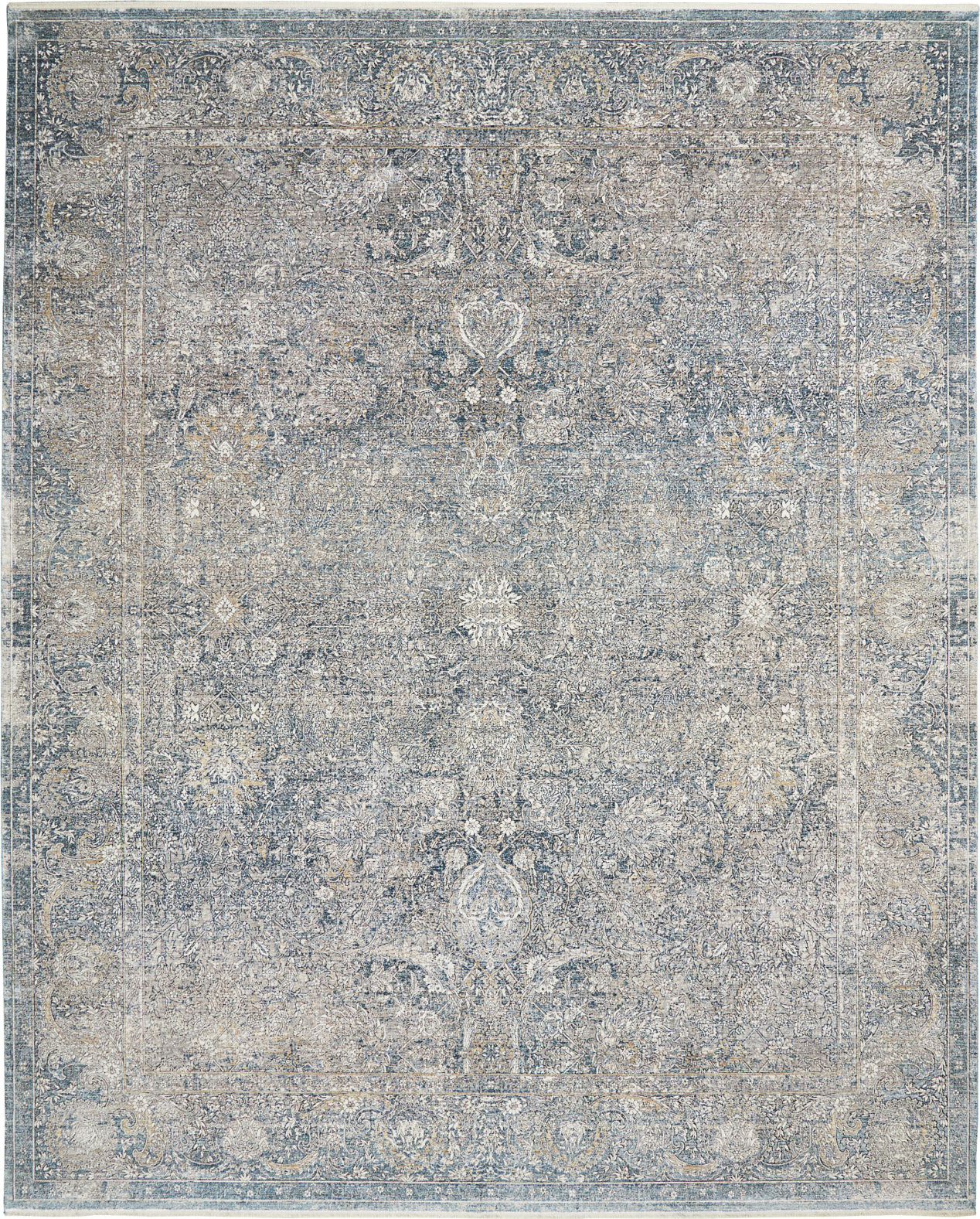 Starry Nights STN01 Cream Blue Area Rug by Nourison Main Image 8'6'' x 11'6'' Size Main Image