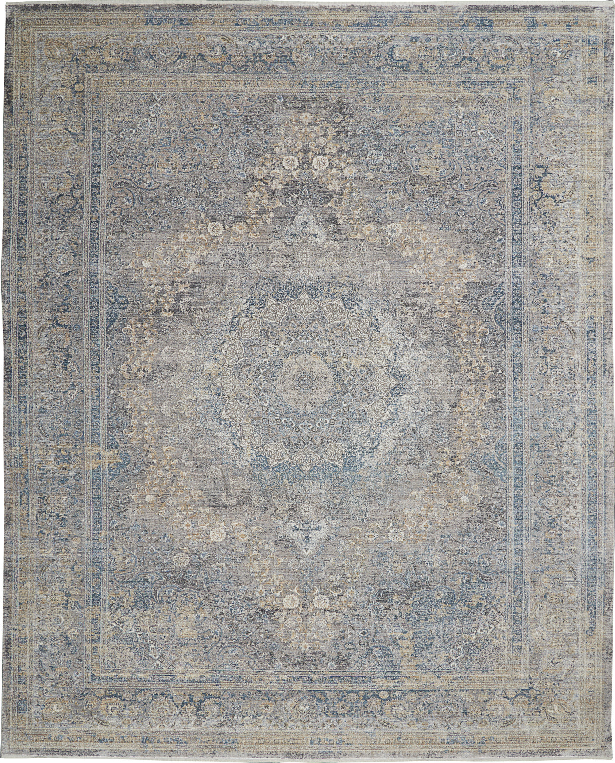 Starry Nights STN06 Cream Blue Area Rug by Nourison Main Image
