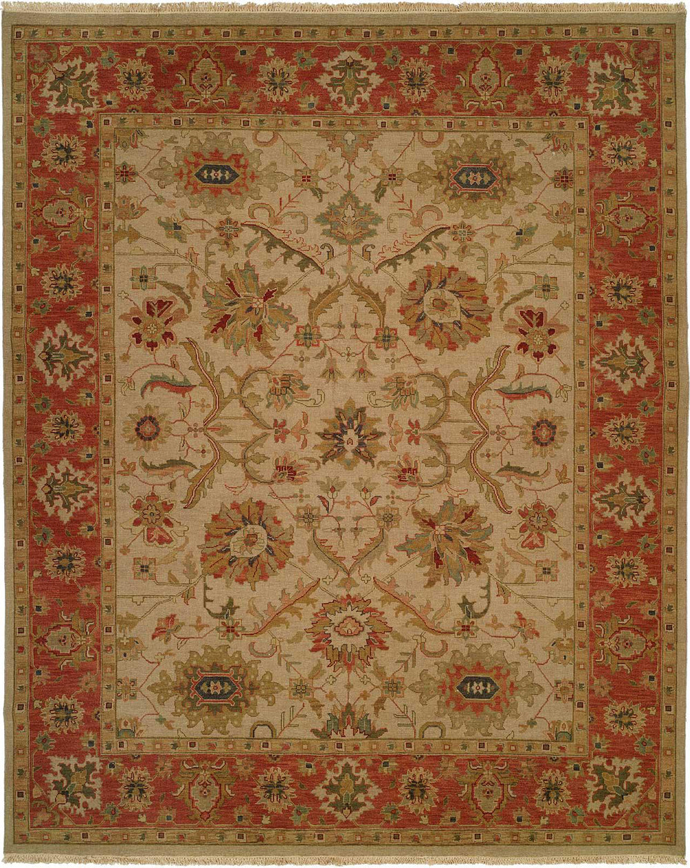 Kalaty Soumak SU-114 Ivory/Rust Area Rug