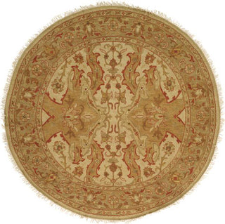 Kalaty Soumak SU-129 Ivory/Green Area Rug Round