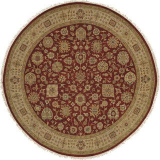 Kalaty Soumak SU-144 Plum Red/Ivory Area Rug Round