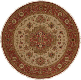 Kalaty Soumak SU-189 Ivory/Red Area Rug Round