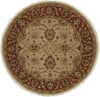 Kalaty Soumak SU-196 Ivory/Burgundy Area Rug Round