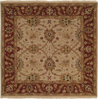 Kalaty Soumak SU-196 Ivory/Burgundy Area Rug Square