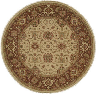 Kalaty Soumak SU-199 Ivory/Green Area Rug Round