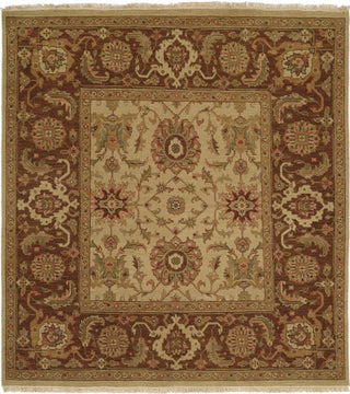 Kalaty Soumak SU-199 Ivory/Green Area Rug Square