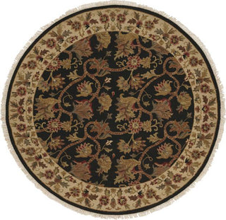 Kalaty Soumak SU-202 Black/Ivory Area Rug Round