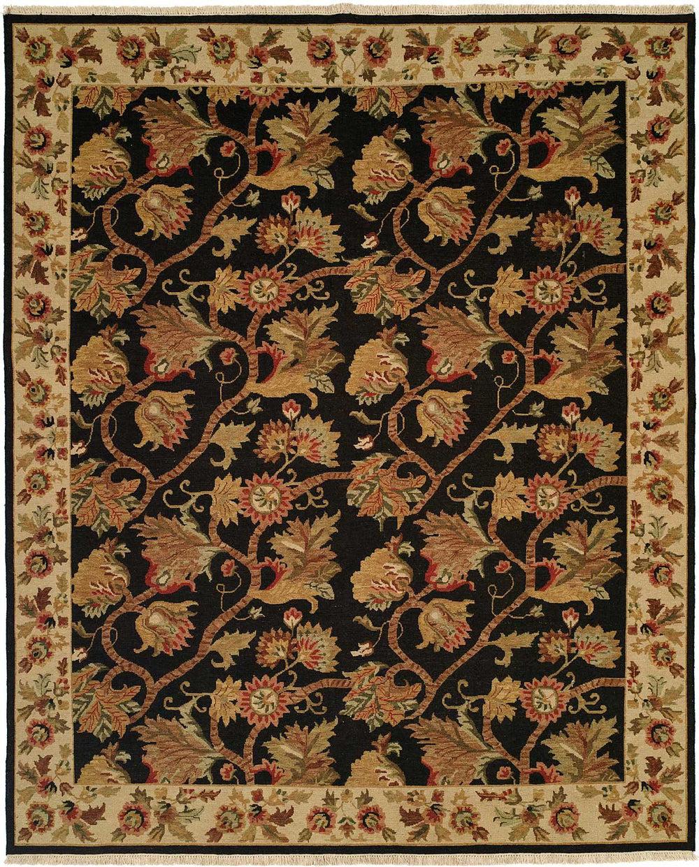 Kalaty Soumak SU-202 Black/Ivory Area Rug
