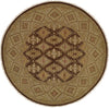 Kalaty Soumak SU-223 Brown/Green Area Rug Round