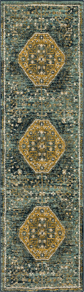 Karastan Touchstone Suir Blue Teal Area Rug Main Image