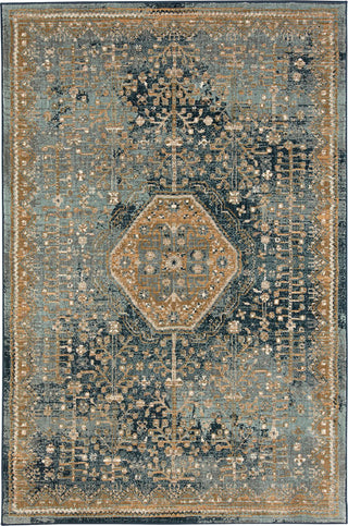 Karastan Touchstone Suir Blue Teal Area Rug Main Image