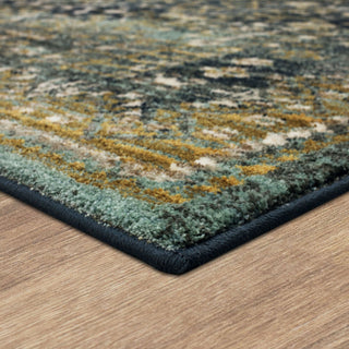 Karastan Touchstone Suir Blue Teal Area Rug Lifestyle Image