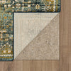 Karastan Touchstone Suir Blue Teal Area Rug Back Image