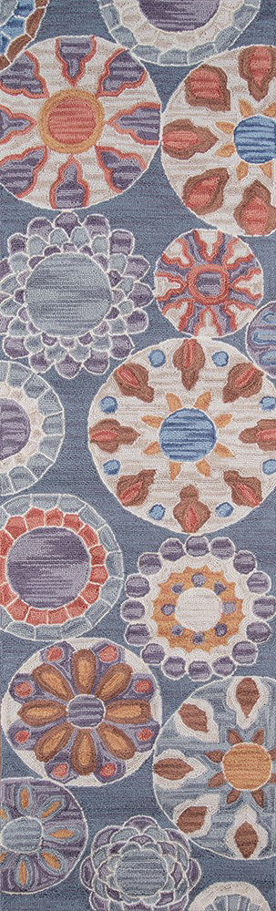 Momeni Summit SUM-3 Blue Area Rug Closeup