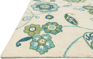 Loloi Summerton SRS24 Ivory / Aqua Area Rug Corner Shot