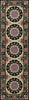 Momeni Suzani Hook SZI-1 Black Area Rug Runner