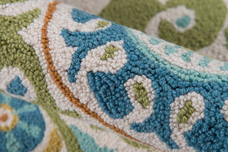 Momeni Suzani Hook SZI-1 Lime Area Rug Detail Shot