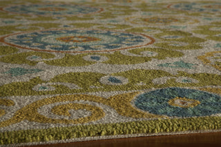 Momeni Suzani Hook SZI-1 Lime Area Rug Closeup