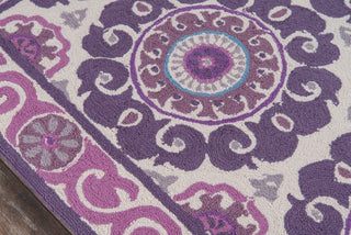 Momeni Suzani Hook SZI-1 Purple Area Rug Closeup