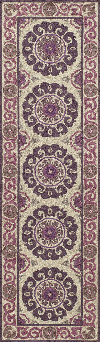 Momeni Suzani Hook SZI-1 Purple Area Rug Runner