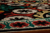 Momeni Suzani Hook SZI-2 Black Area Rug Corner Shot