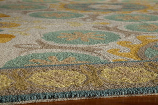 Momeni Suzani Hook SZI-2 Blue Area Rug Corner Shot