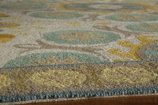 Momeni Suzani Hook SZI-2 Blue Area Rug Closeup