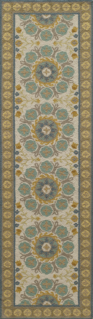 Momeni Suzani Hook SZI-2 Blue Area Rug Runner