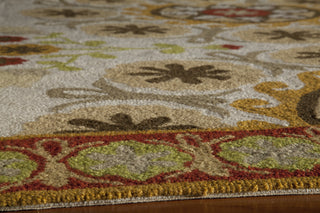 Momeni Suzani Hook SZI-2 Red Area Rug Closeup