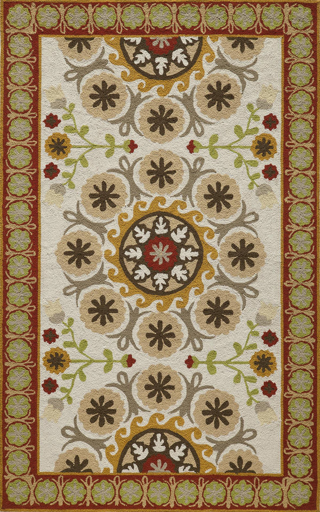 Momeni Suzani Hook SZI-2 Red Area Rug main image