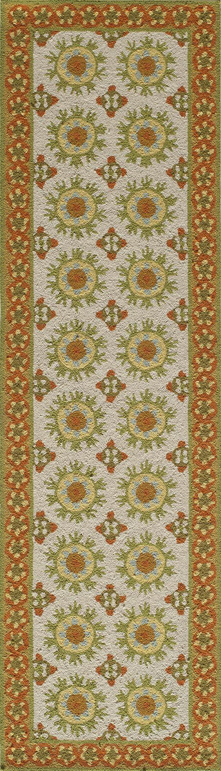 Momeni Suzani Hook SZI-3 Ivory Area Rug Closeup