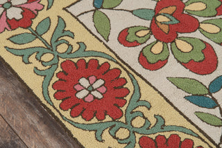 Momeni Suzani Hook SZI-6 Beige Area Rug Closeup