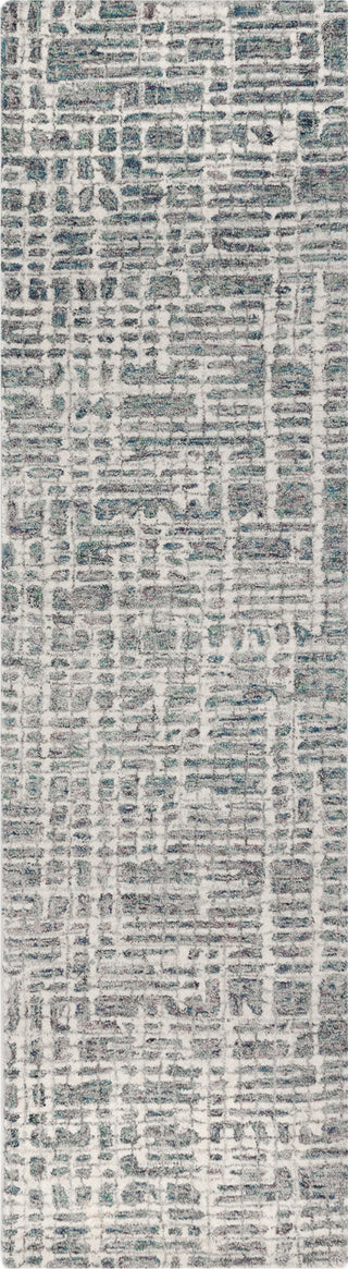 Trans Ocean Savannah 9512/04 Grid Blue Area Rug by Liora Manne