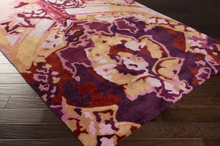 Surya Swank SWA-1000 Burgundy Hand Tufted Area Rug 5x8 Corner